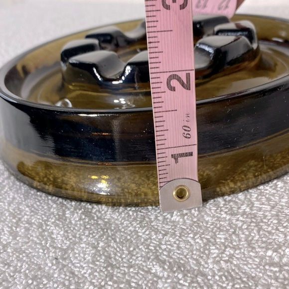 Vintage MCM Smoky Glass Ashtray Trinket Dish Glass Decor - Picture 3 of 13